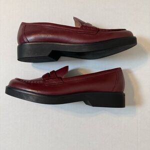 Nordstrom Women’s Burgundy Leather Penny Loafers